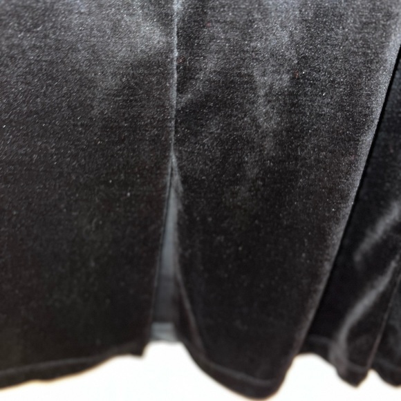 Gloria Vanderbilt Velour Vintage Lined Midi Bodycon Black Skirt S - Picture 6 of 8